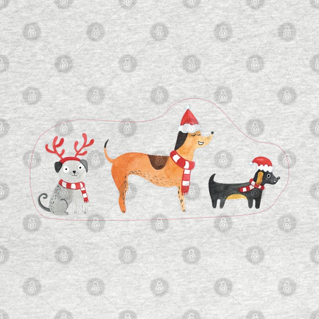 Christmas dogs by holidaystore